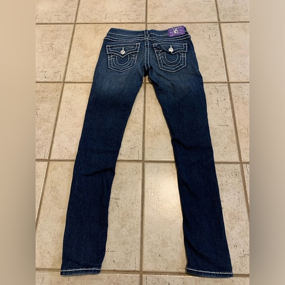 True Religion Women's Rocco Skinny Jeans with Flaps - Size 26 - Dark Wash - Picture 12 of 13